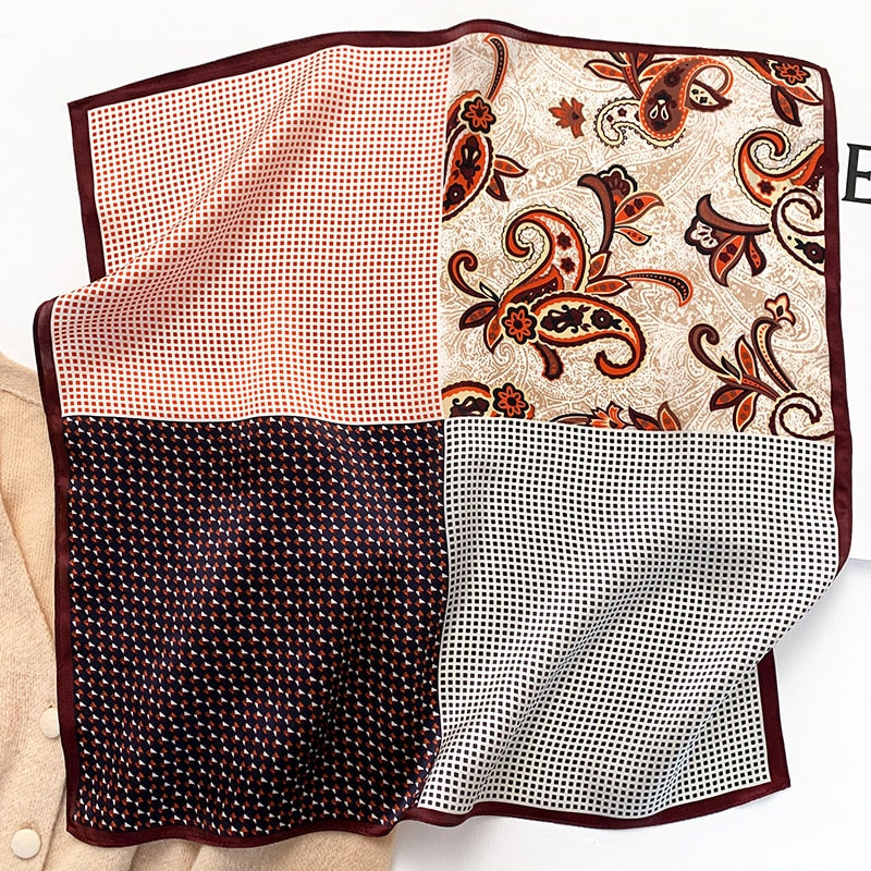 Lux Print Silk Square Scarf