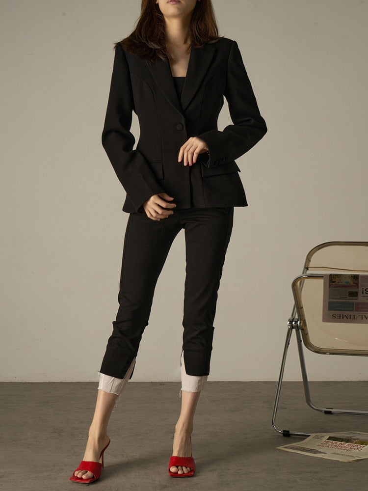 VIVIANNA Back Bow Tie Lace Cut Out Blazer