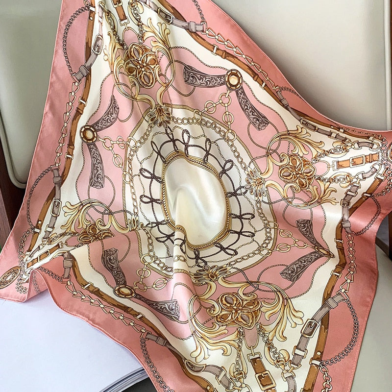 Lux Print Silk Square Scarf