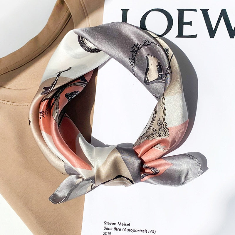 Lux Print Silk Square Scarf