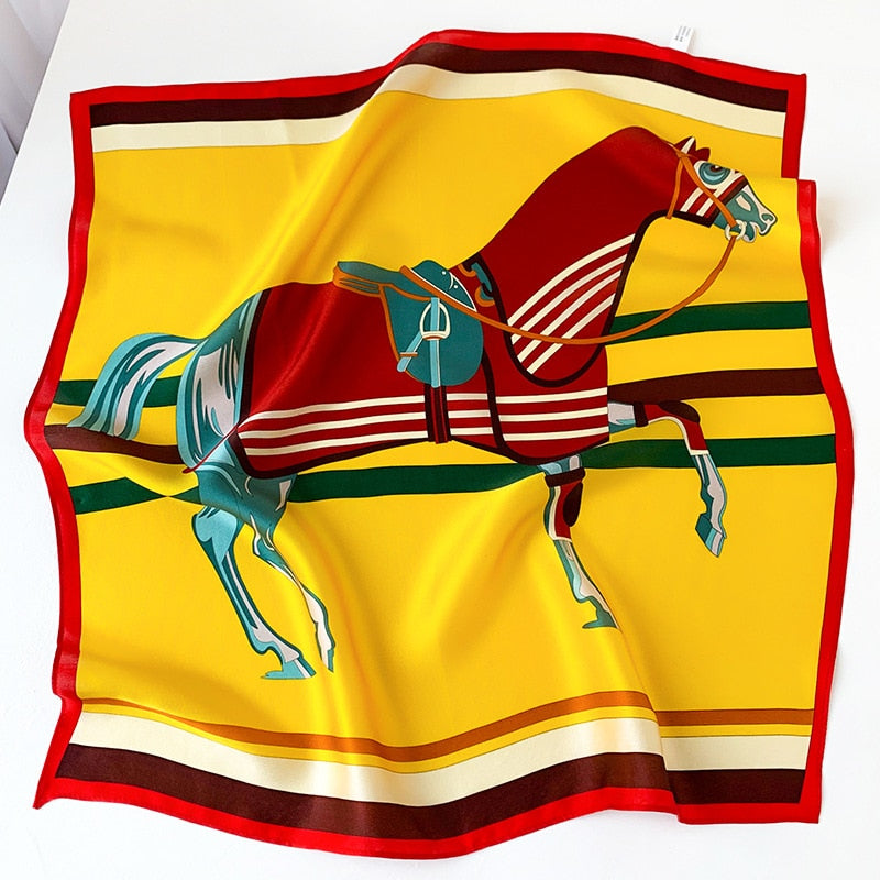 Lux Print Silk Square Scarf