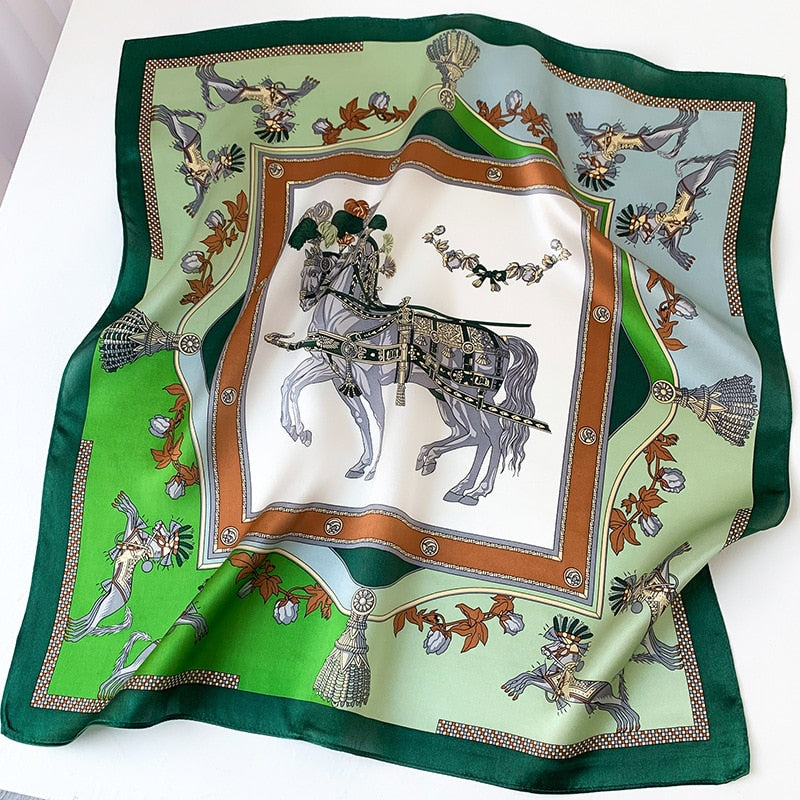 Lux Print Silk Square Scarf
