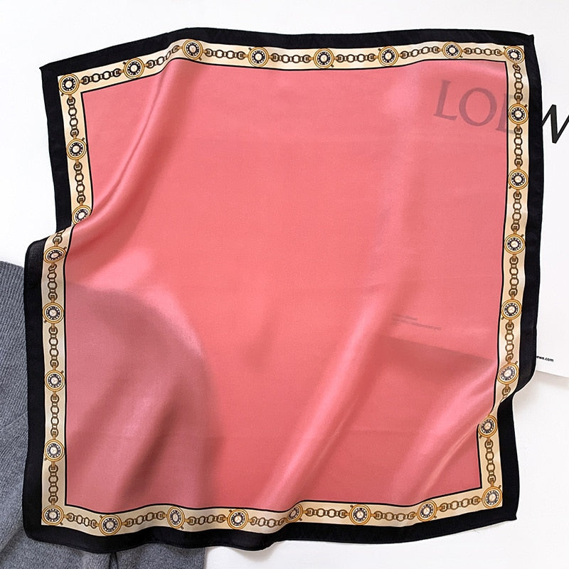 Lux Print Silk Square Scarf
