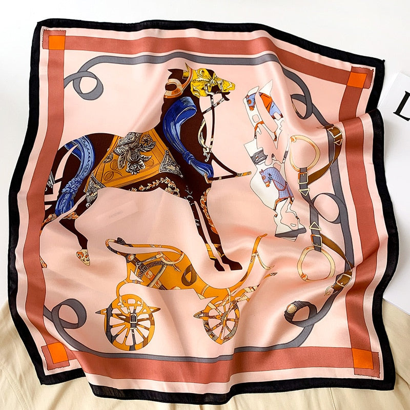 Lux Print Silk Square Scarf