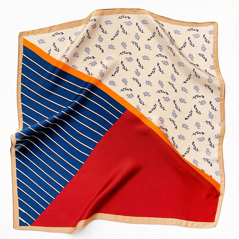 Lux Print Silk Square Scarf