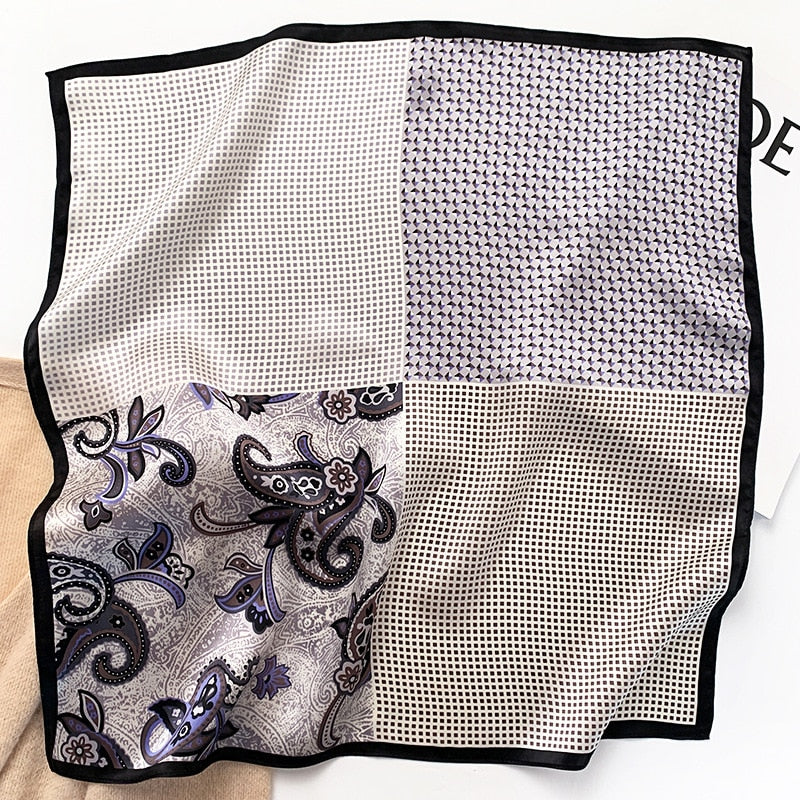 Lux Print Silk Square Scarf