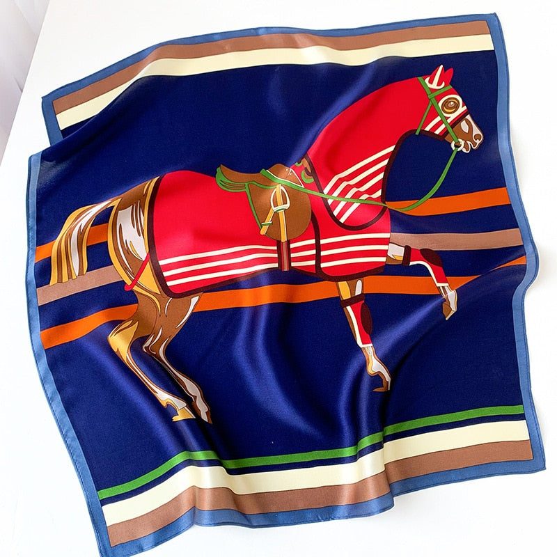 Lux Print Silk Square Scarf