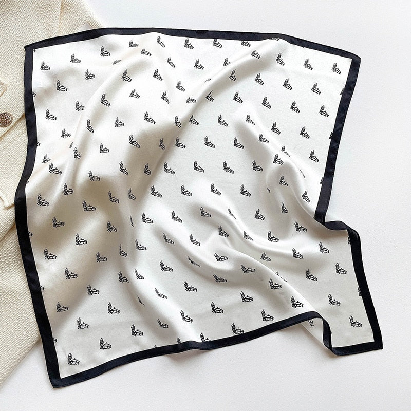 Lux Print Silk Square Scarf