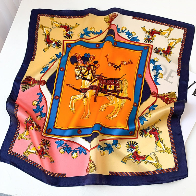 Lux Print Silk Square Scarf