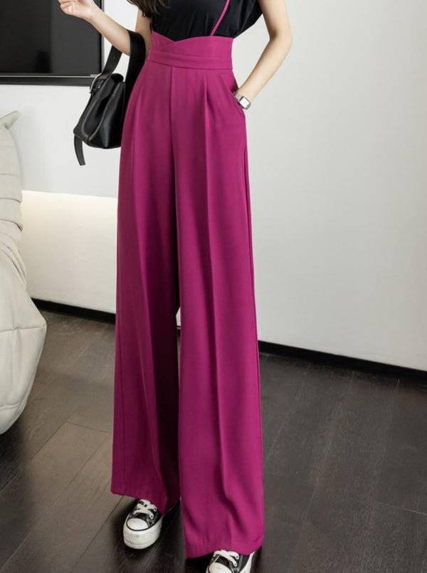 Drape Wide-Leg All-Match High Waist Pants