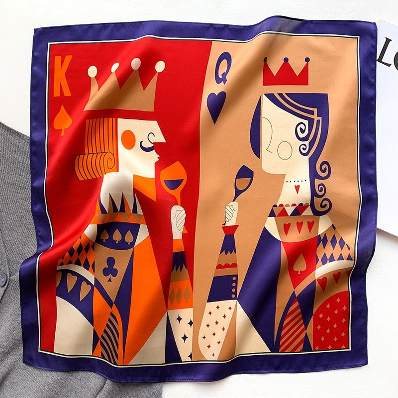 Lux Print Silk Square Scarf