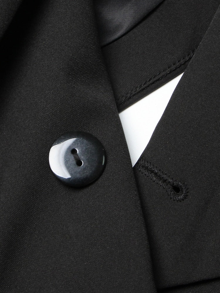 Asymmetrical Backless Solid Blazers