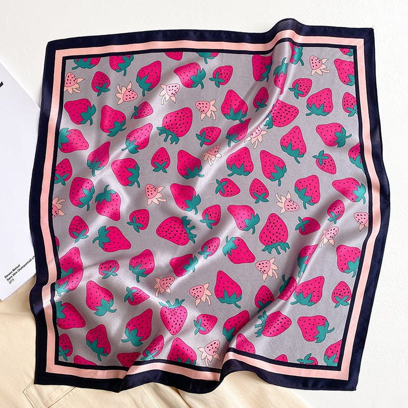 Lux Print Silk Square Scarf