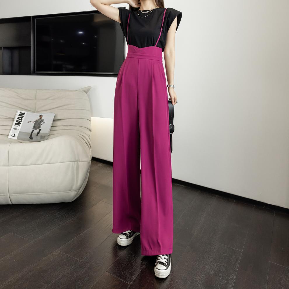 Drape Wide-Leg All-Match High Waist Pants