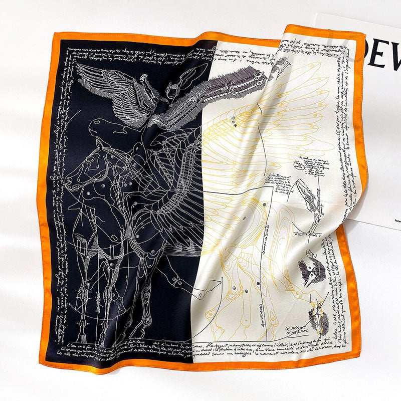 Lux Print Silk Square Scarf
