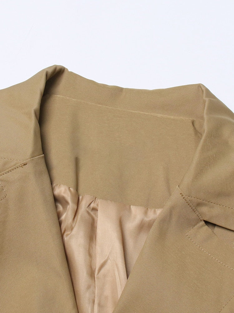 Classy England Frill Trim Trench Coats
