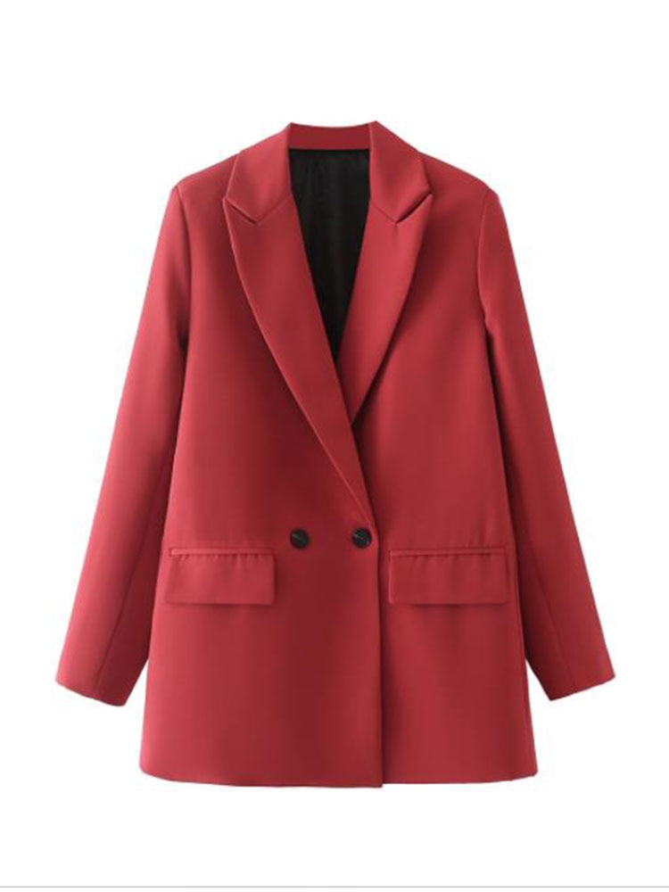 Office Lady Double Breasted Vintage Blazer