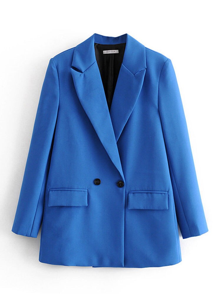 Office Lady Double Breasted Vintage Blazer