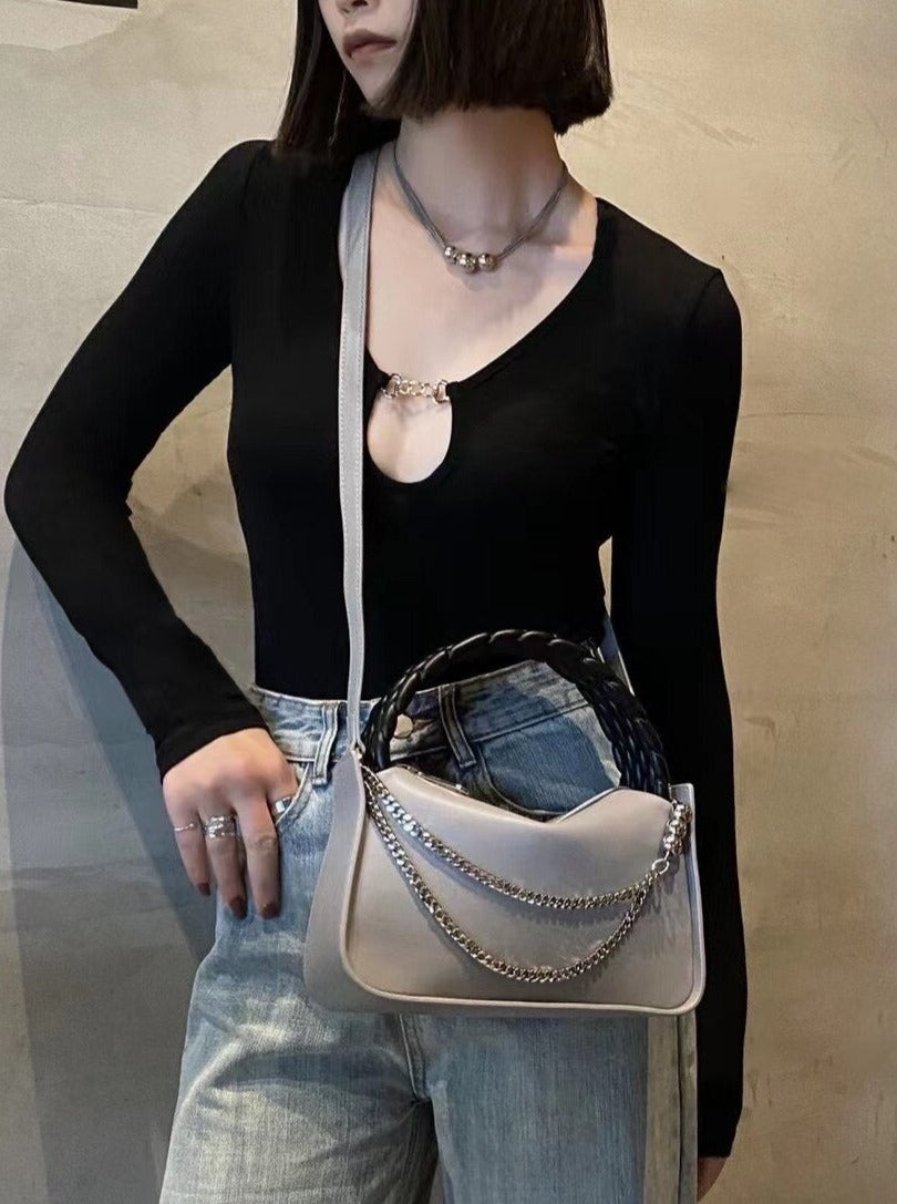 Genuine Leather Shoulder Bag Simple Tote bag