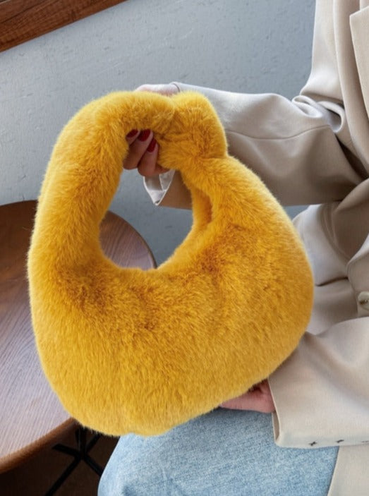Plush Simple Tie Underarm Shoulder Bag