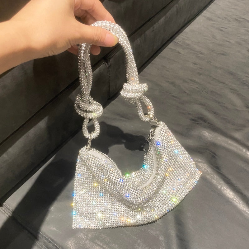 luxury Design Shining Diamond Hobo shoulder bag