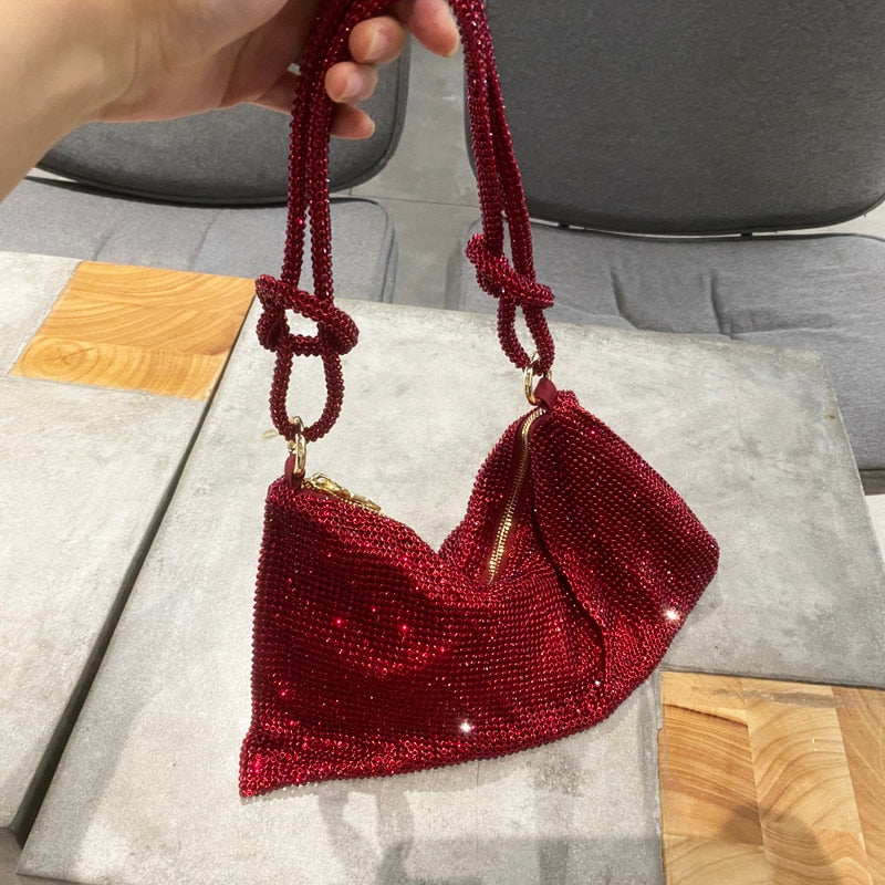 luxury Design Shining Diamond Hobo shoulder bag