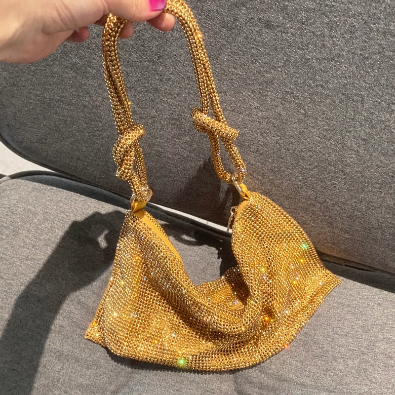 luxury Design Shining Diamond Hobo shoulder bag