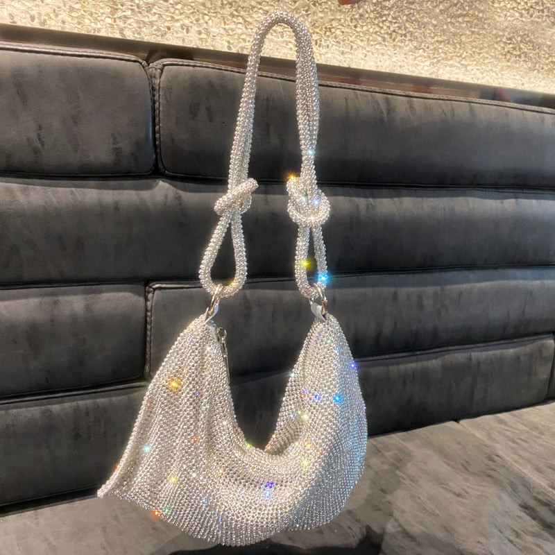 luxury Design Shining Diamond Hobo shoulder bag